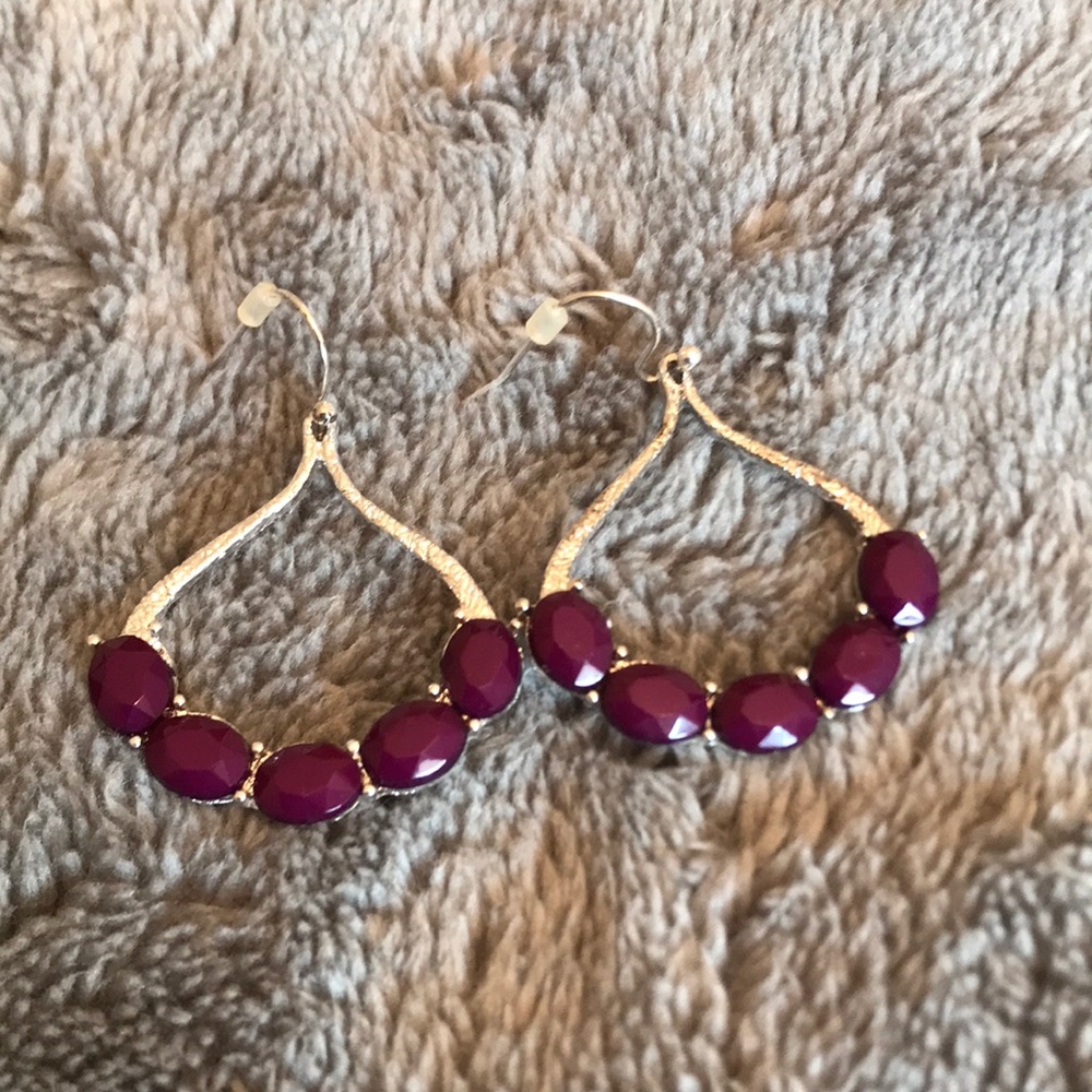 Plum Statement Earrings